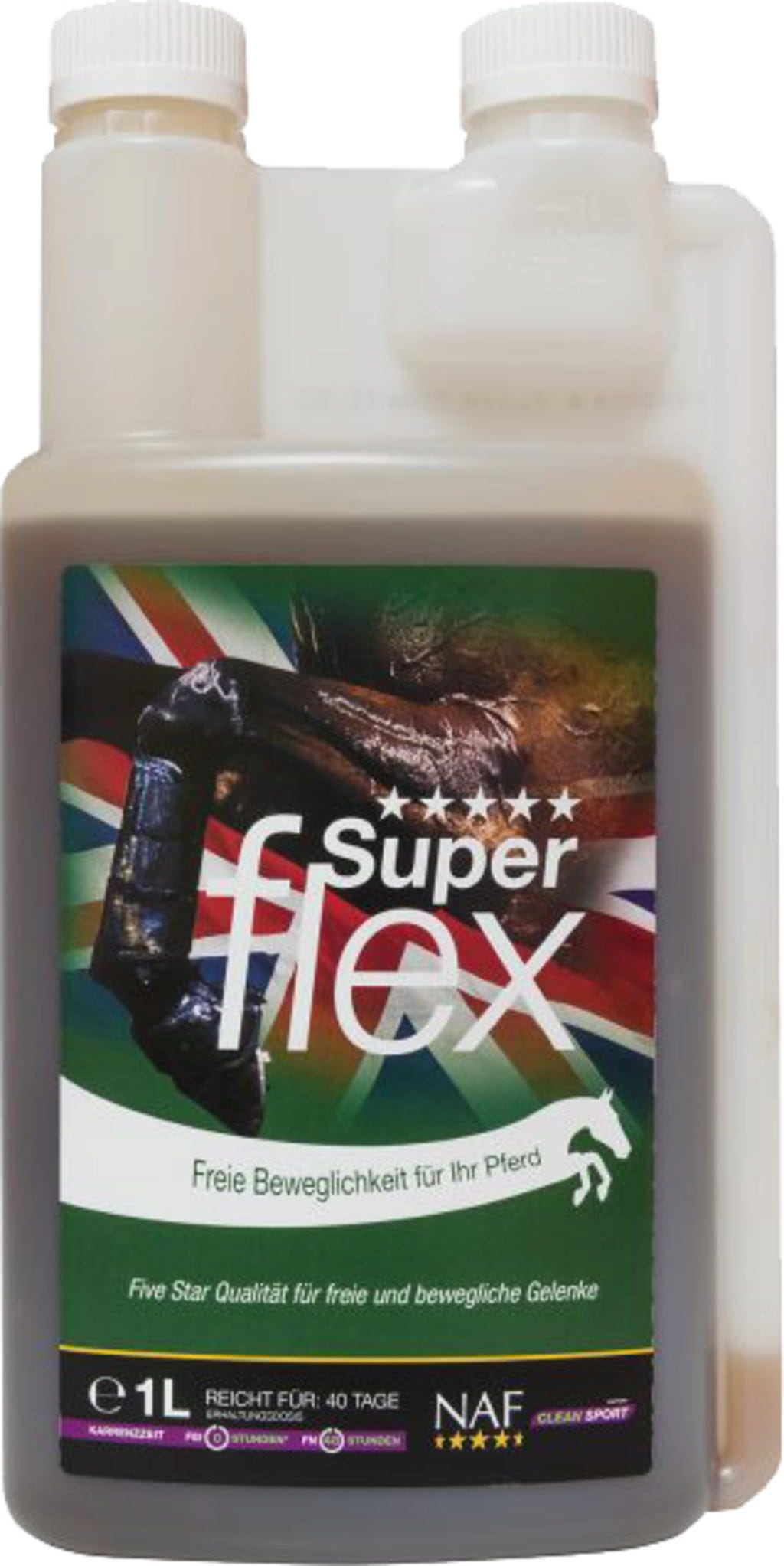 Течна хранителна добавка за коне, за сухожилия и стави NAF Superflex Liquid 1000 мл.