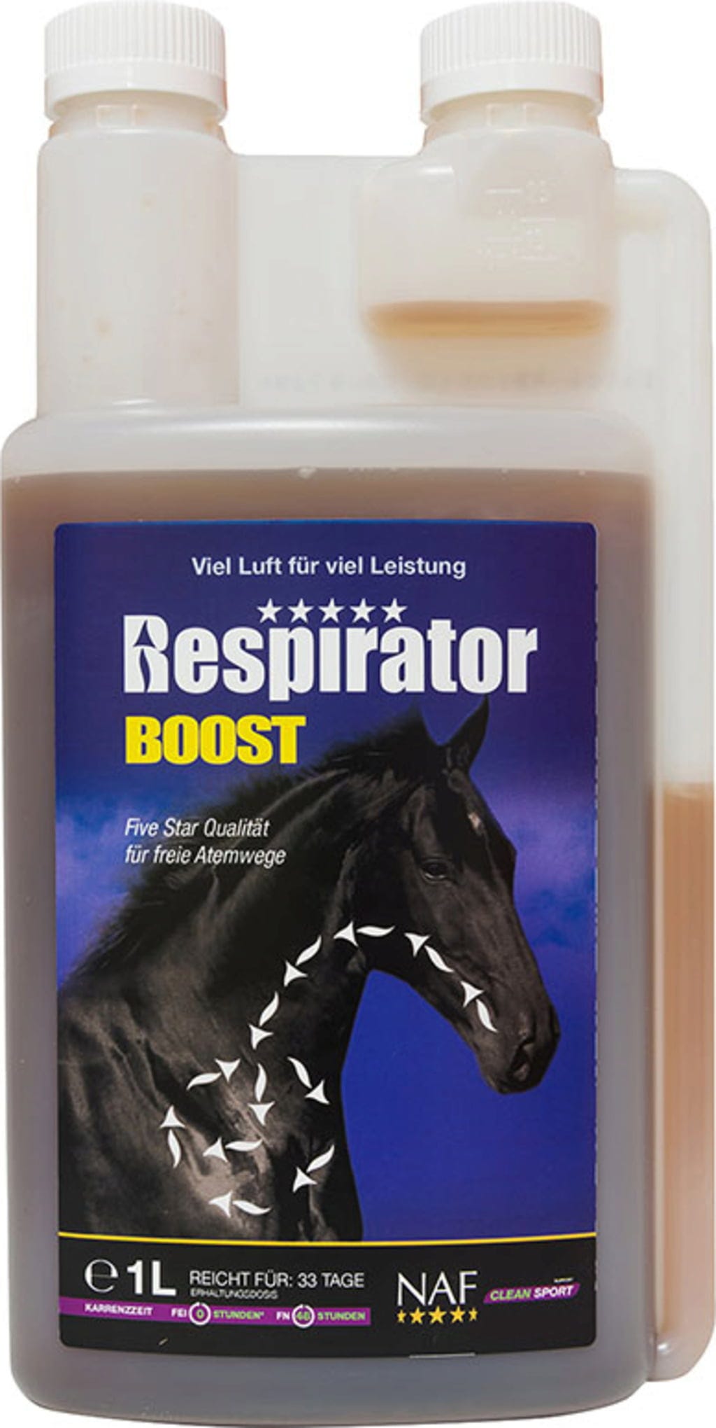 NAF Respirator Boost &ndash; Течна добавка за белите дробове и дихателните пътища при коне